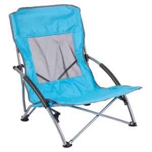 Light Blue Steel Folding Beach Chair