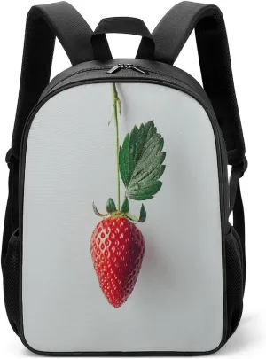 Lightweight Backpacks Cute Travel Bag Durable A Strawberry Hanging Printing Small Travel Backpack For Women & Men