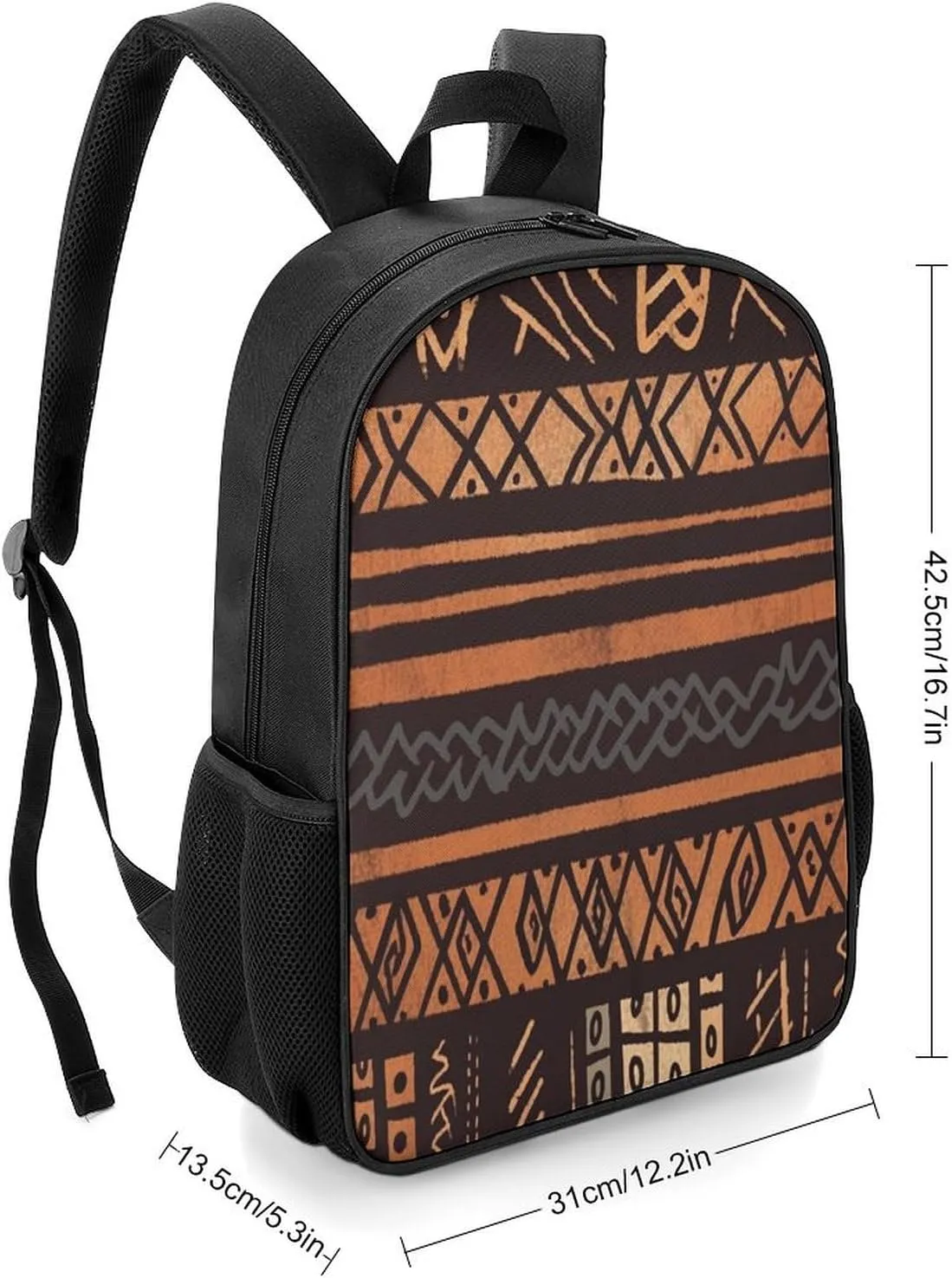 Lightweight Backpacks Cute Travel Bag Durable African Mud Cloth Tribal Printing Small Travel Backpack For Women & Men