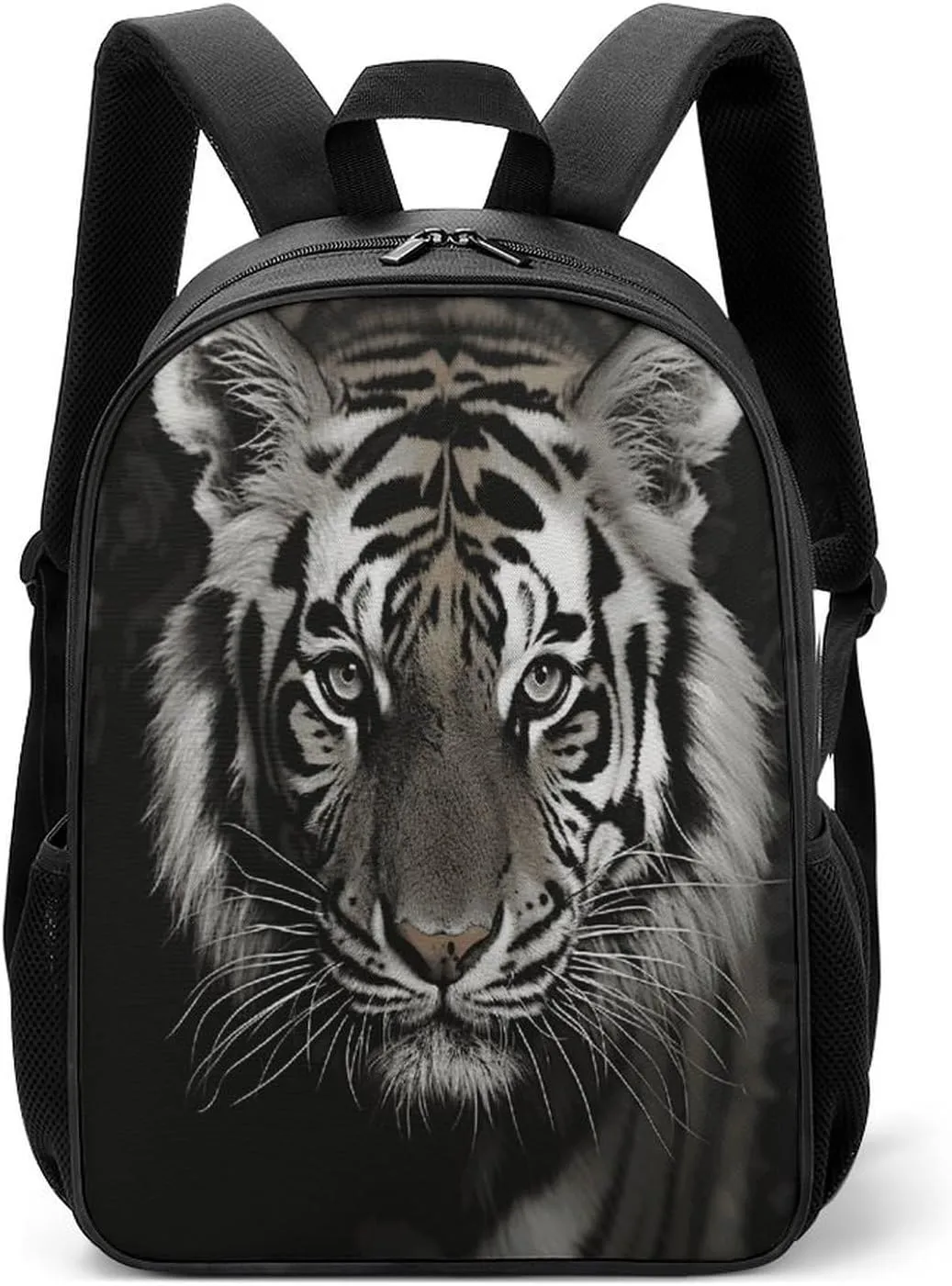 Lightweight Backpacks Cute Travel Bag Durable Black And White Tiger Printing Small Travel Backpack For Women & Men