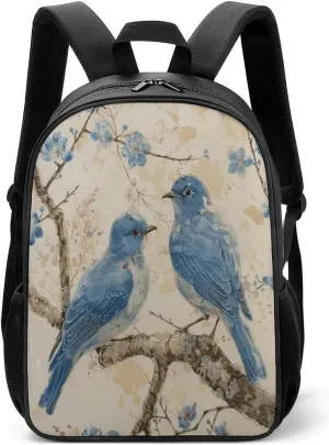 Lightweight Backpacks Cute Travel Bag Durable Bluebird on The Branch Printing Small Travel Backpack For Women & Men