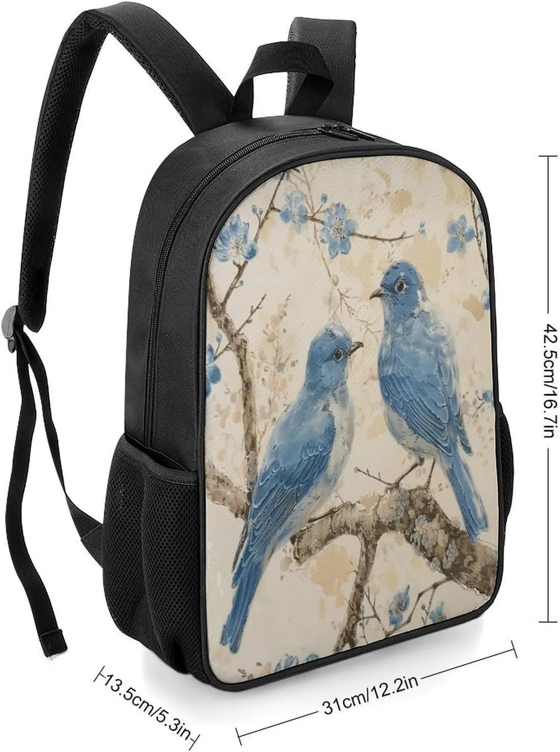Lightweight Backpacks Cute Travel Bag Durable Bluebird on The Branch Printing Small Travel Backpack For Women & Men