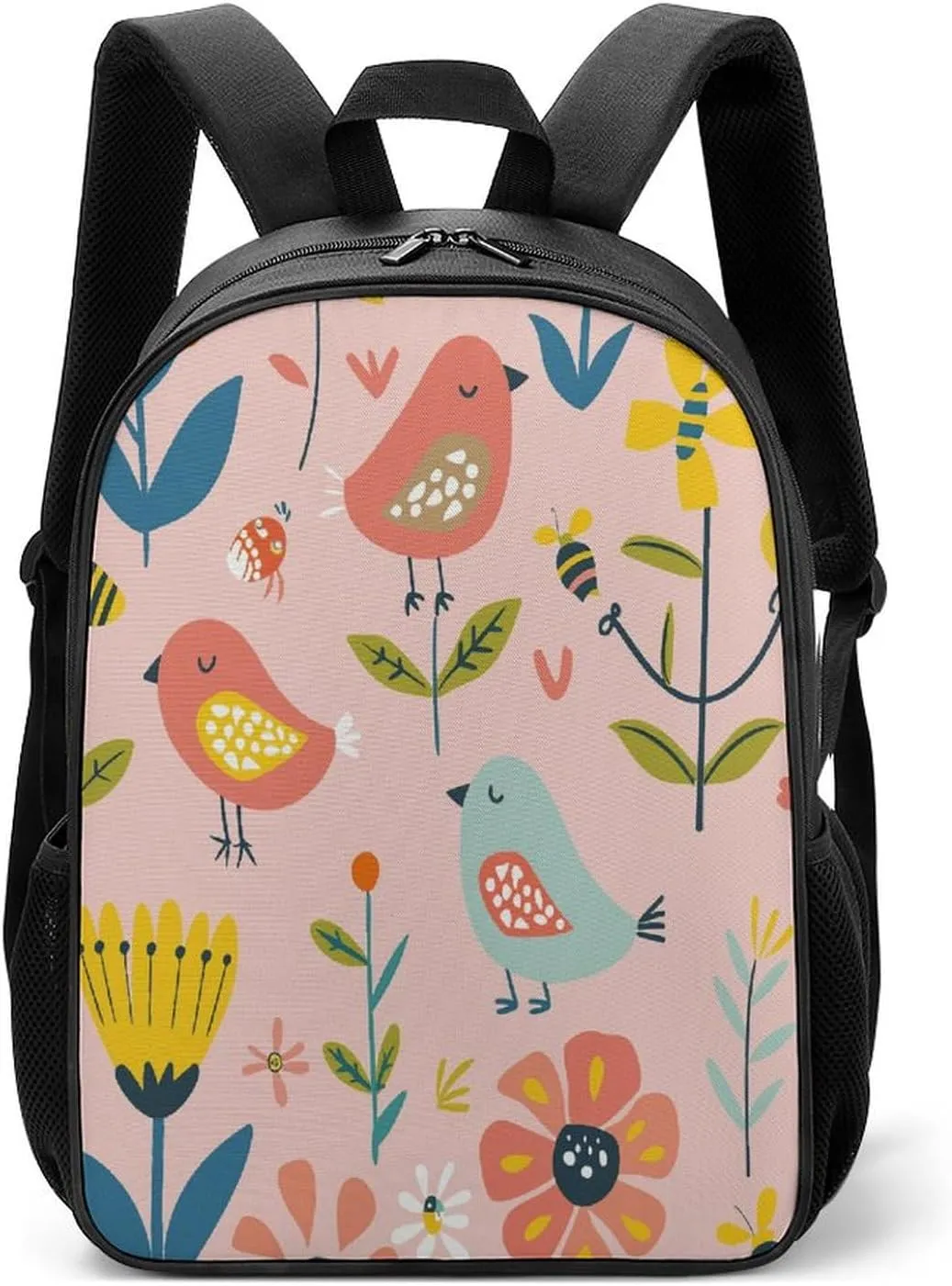 Lightweight Backpacks Cute Travel Bag Durable Cartoon Birds And Bees Printing Small Travel Backpack For Women & Men