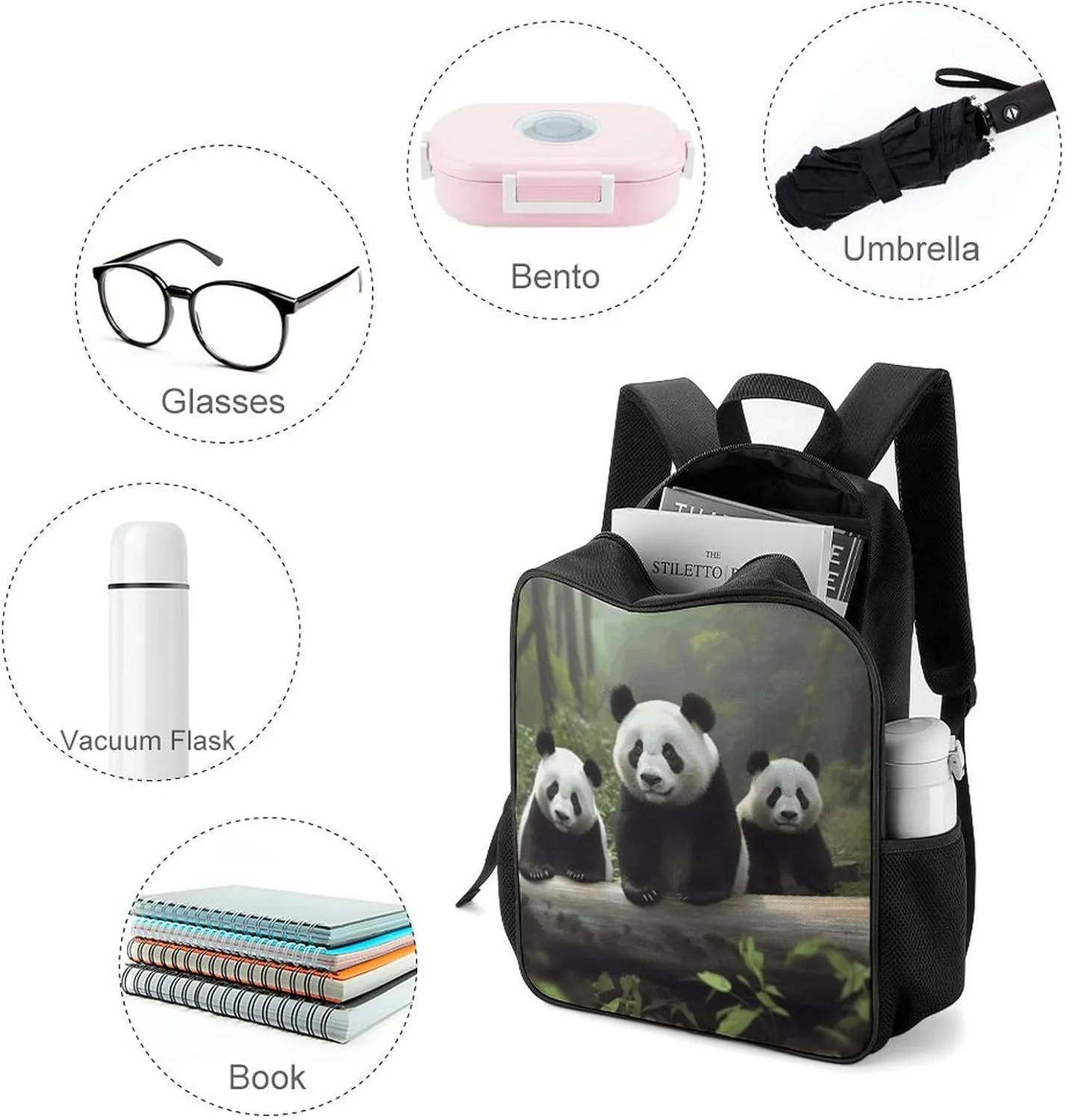 Lightweight Backpacks Cute Travel Bag Durable Cute Terrestrial Animal Printing Small Travel Backpack For Women & Men