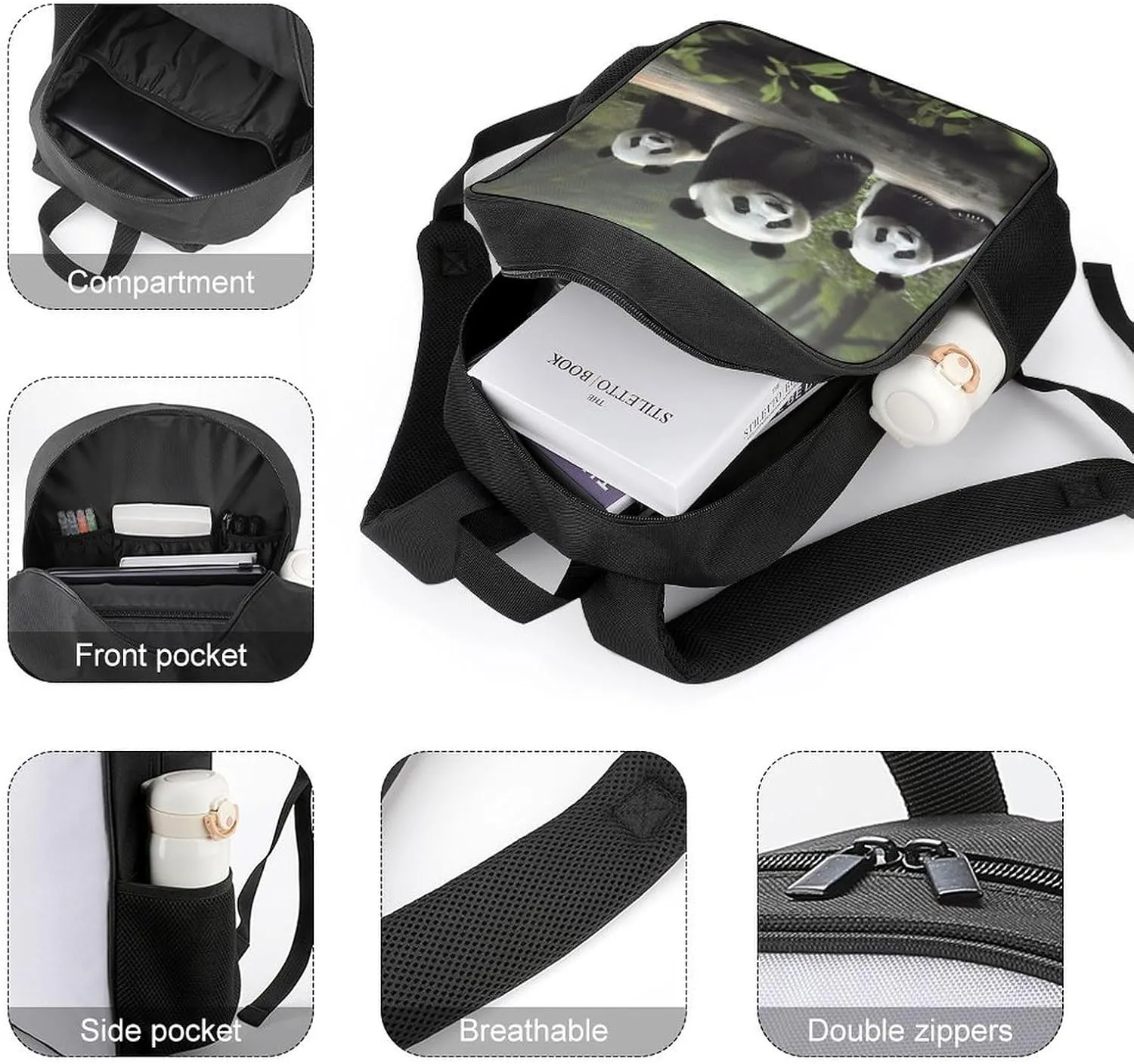 Lightweight Backpacks Cute Travel Bag Durable Cute Terrestrial Animal Printing Small Travel Backpack For Women & Men