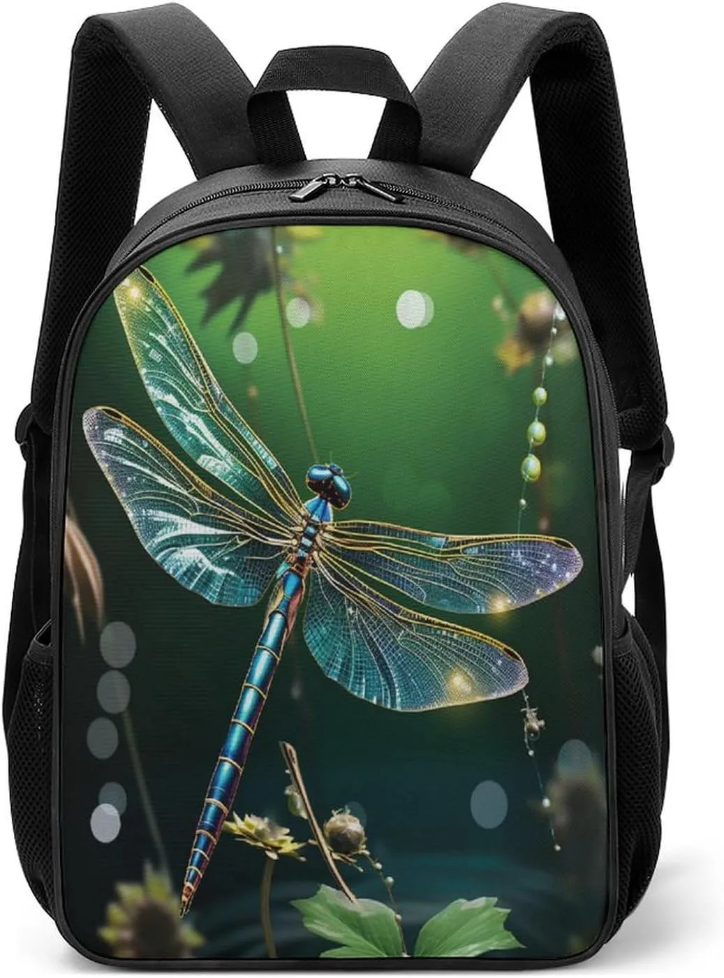 Lightweight Backpacks Cute Travel Bag Durable Dragonfly Green Printing Small Travel Backpack For Women & Men