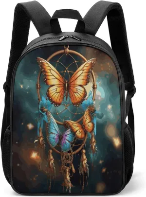 Lightweight Backpacks Cute Travel Bag Durable Dream Catcher Butterfly Printing Small Travel Backpack For Women & Men