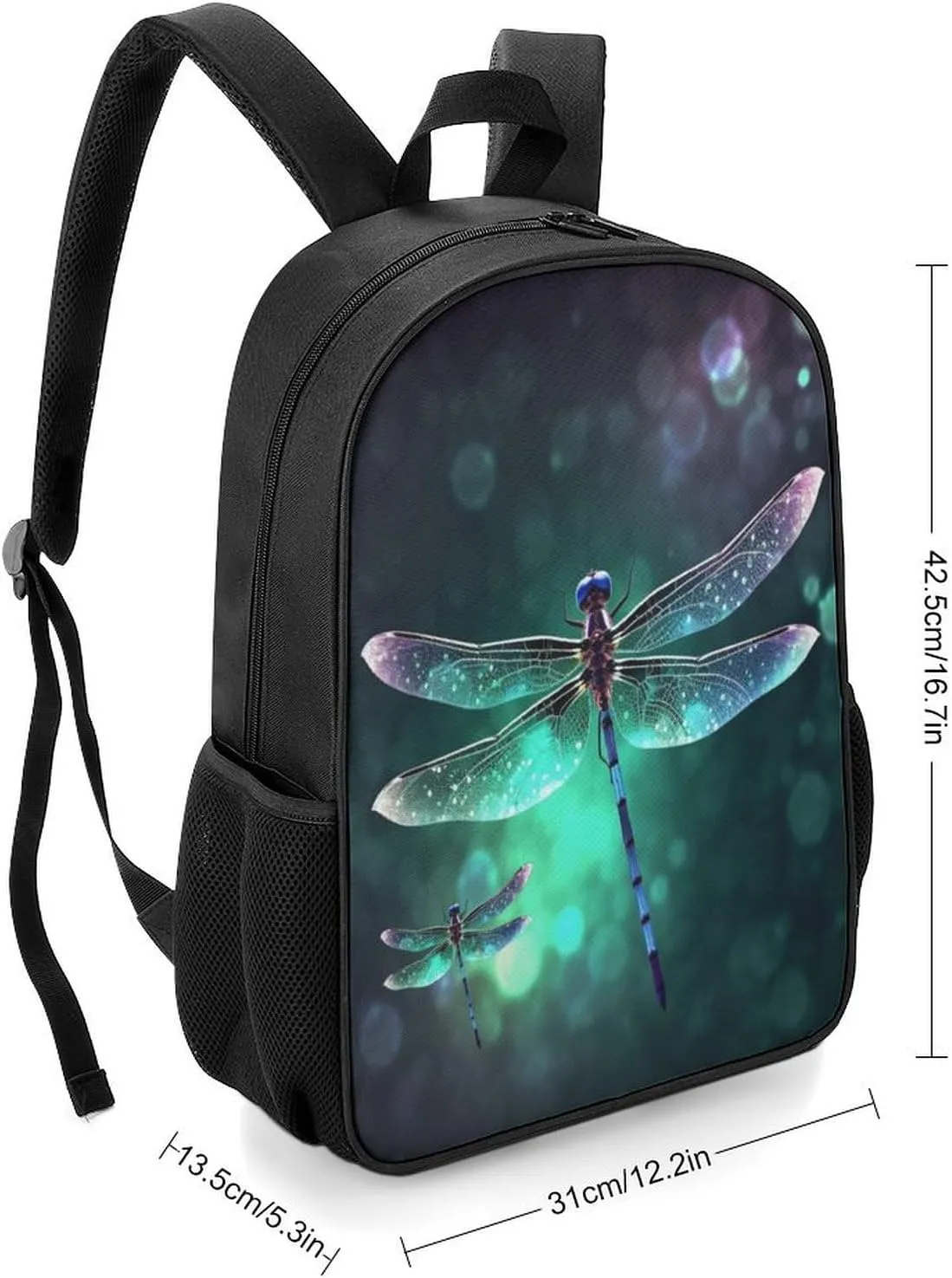 Lightweight Backpacks Cute Travel Bag Durable Galaxy Animal Dragonfly Printing Small Travel Backpack For Women & Men