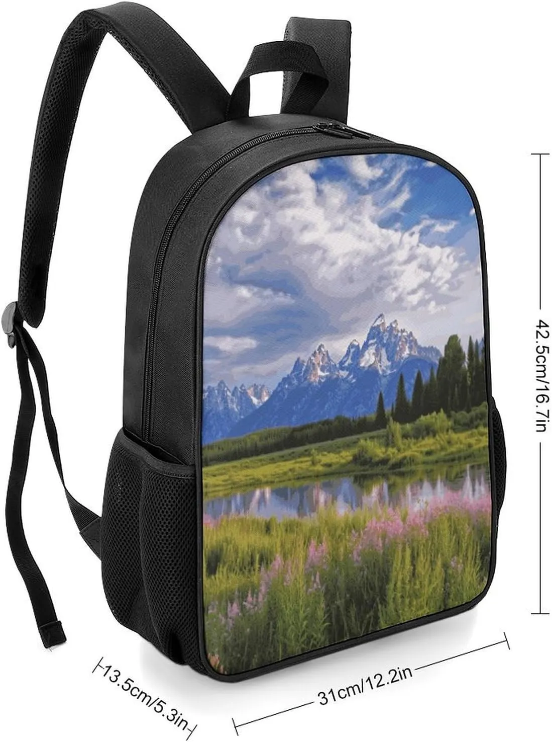 Lightweight Backpacks Cute Travel Bag Durable Grand Teton Printing Small Travel Backpack For Women & Men
