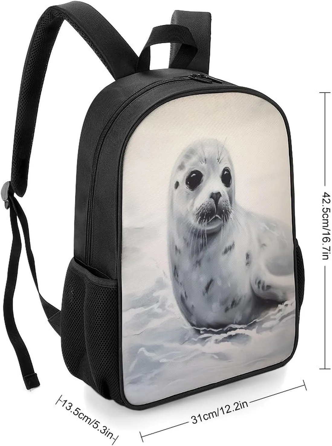 Lightweight Backpacks Cute Travel Bag Durable Harp Painting Printing Small Travel Backpack For Women & Men