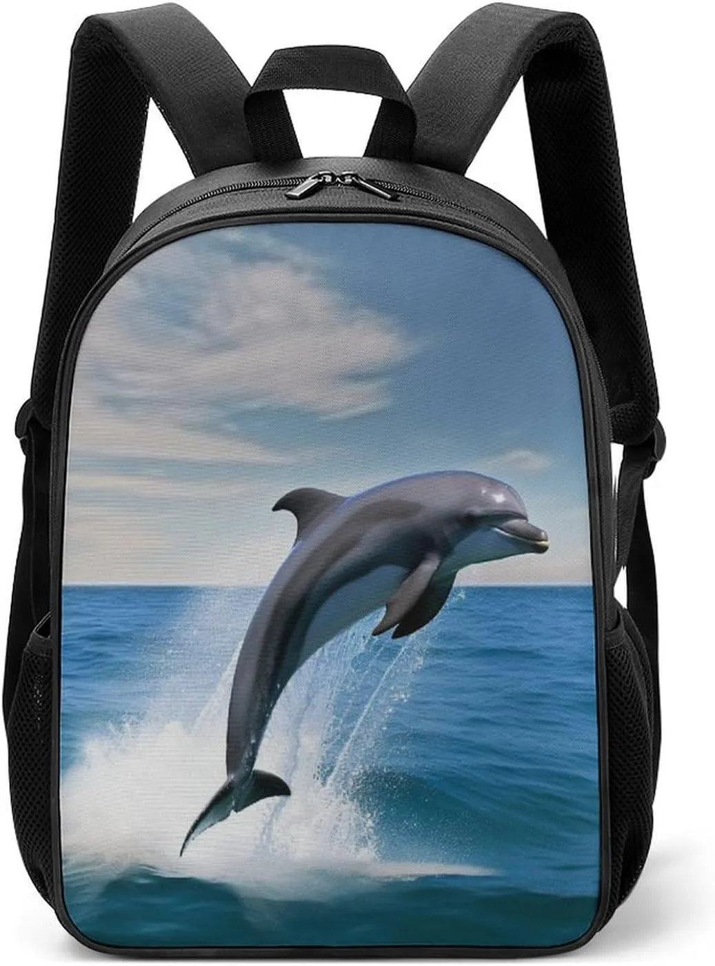 Lightweight Backpacks Cute Travel Bag Durable Jumping Up Dolphins Printing Small Travel Backpack For Women & Men