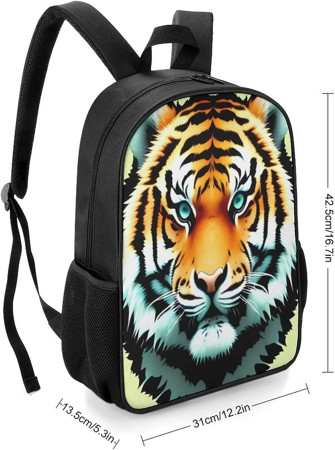 Lightweight Backpacks Cute Travel Bag Durable Little Fat Tiger Printing Small Travel Backpack For Women & Men