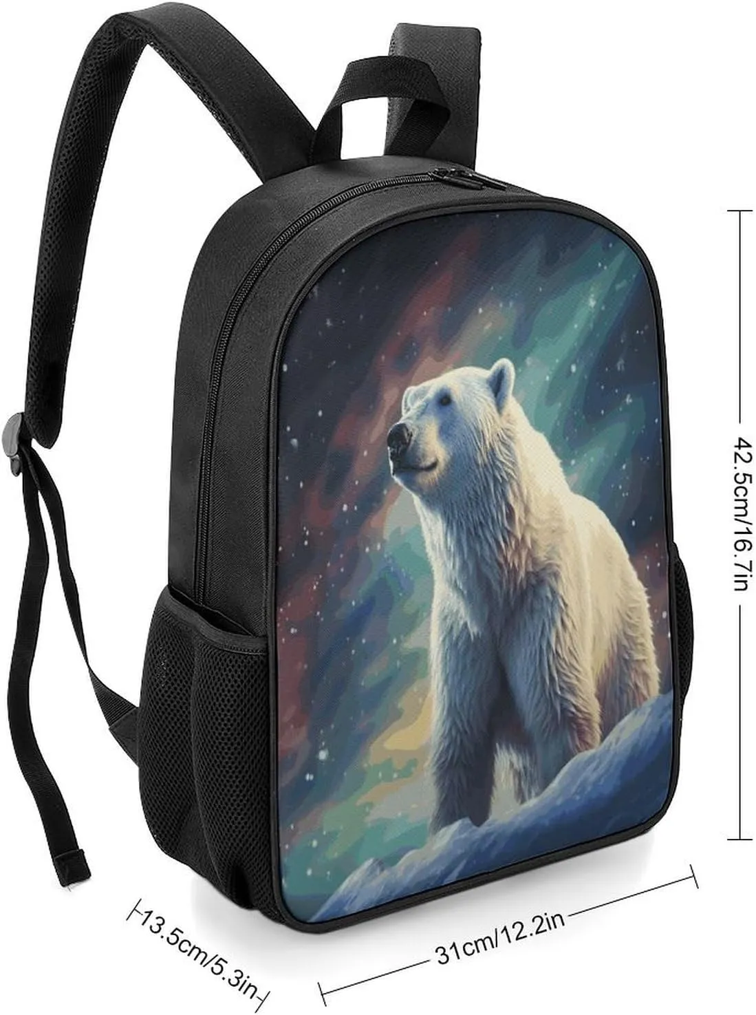 Lightweight Backpacks Cute Travel Bag Durable Polar Bear Printing Small Travel Backpack For Women & Men