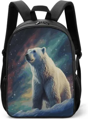 Lightweight Backpacks Cute Travel Bag Durable Polar Bear Printing Small Travel Backpack For Women & Men