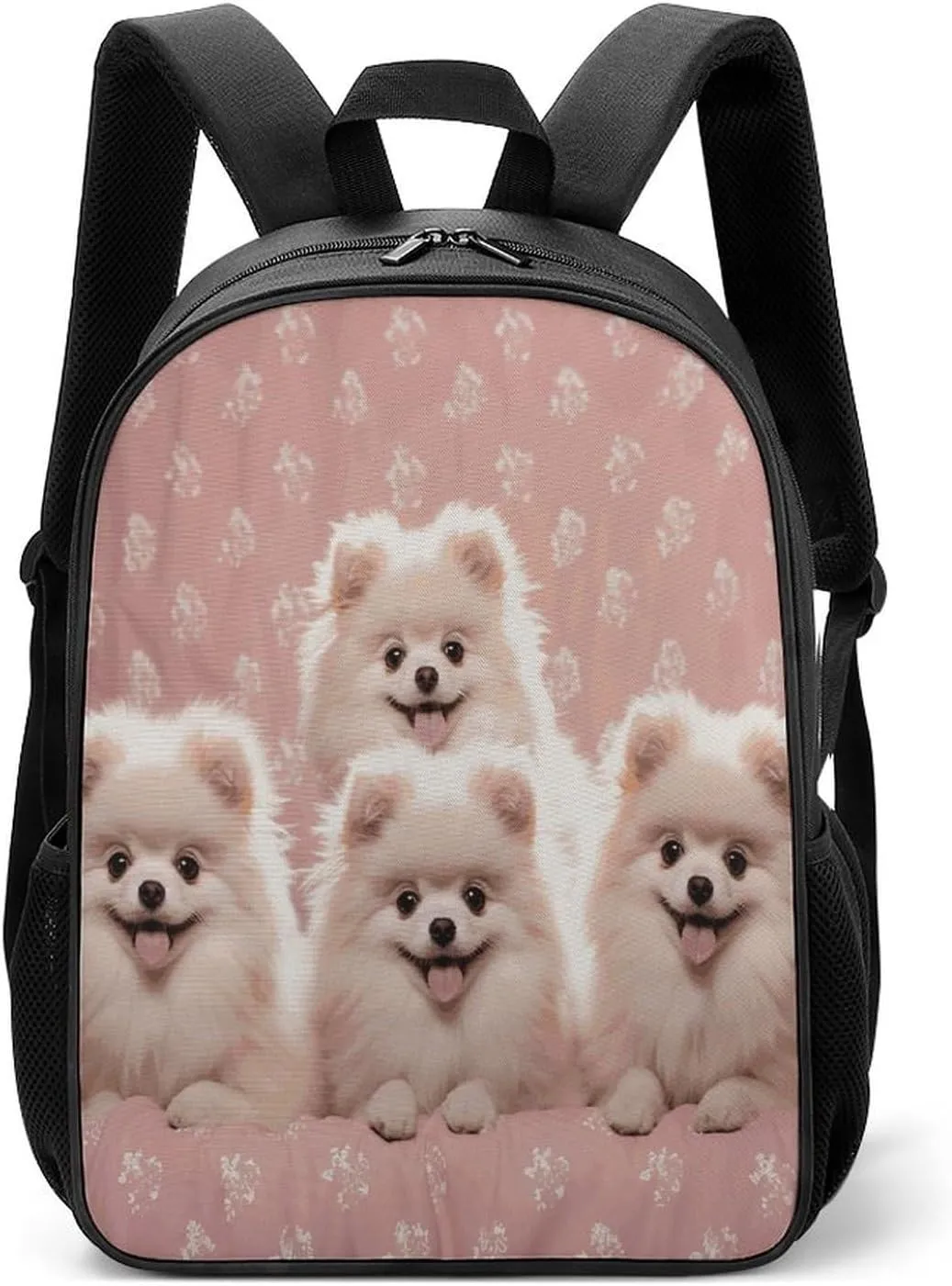 Lightweight Backpacks Cute Travel Bag Durable Pomeranians Puppies Printing Small Travel Backpack For Women & Men