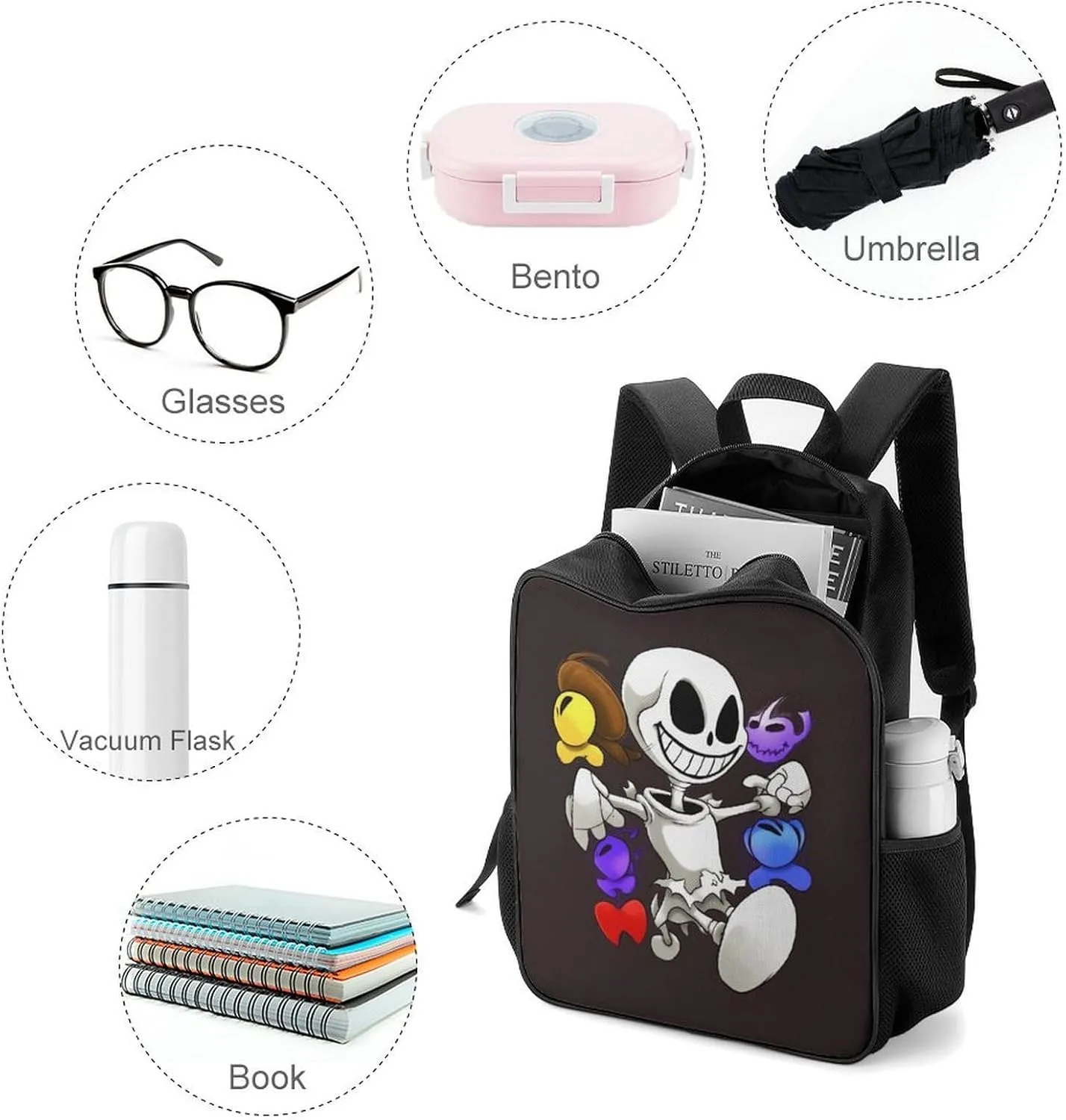 Lightweight Backpacks Cute Travel Bag Durable Undertail Printing Small Travel Backpack For Women & Men