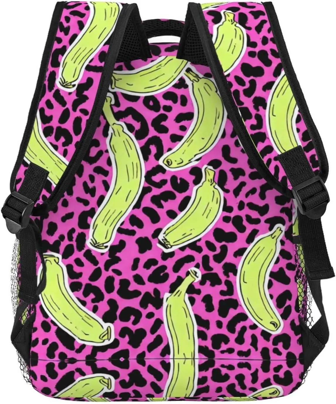 Lightweight Daypack Backpack for Sports Travel Running - Large Capacity Multipurpose Anti-Theft Bookbag, Banana Leopard Pattern Laptop Backpack Daypack