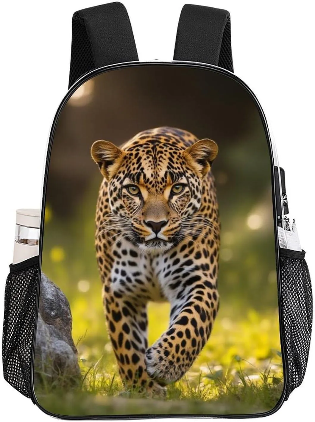 Lightweight Daypack for Camping Business Walking Cycling - Large Capacity Transparent Multipurpose Bookbag, Leopard Cheetah Art Gym Outdoor Hiking Backpack