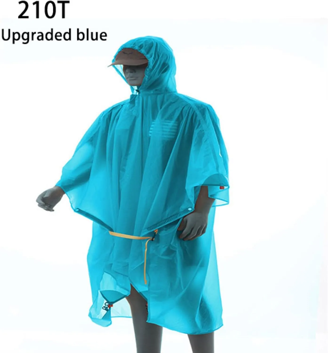 Lightweight Hiking Poncho, Waterproof Backpack Poncho Raincoat for Outdoor Trekking, Camping, Hiking