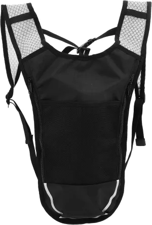Lightweight Mesh Nylon Hydration Backpack, Sport Backpack for Cycling Running Camping, Reflective Strip Design, Two Layer Pocket, Adjustable Shoulder Straps, No Water Bag Include