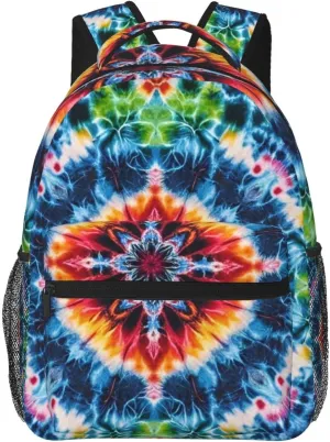 Lightweight Rucksacks for Climbing Outdoors Walking Cycling - Large Capacity Anti-Theft Multipurpose Carry On Bag, Tie Dye Art Camping Outdoor Backpack