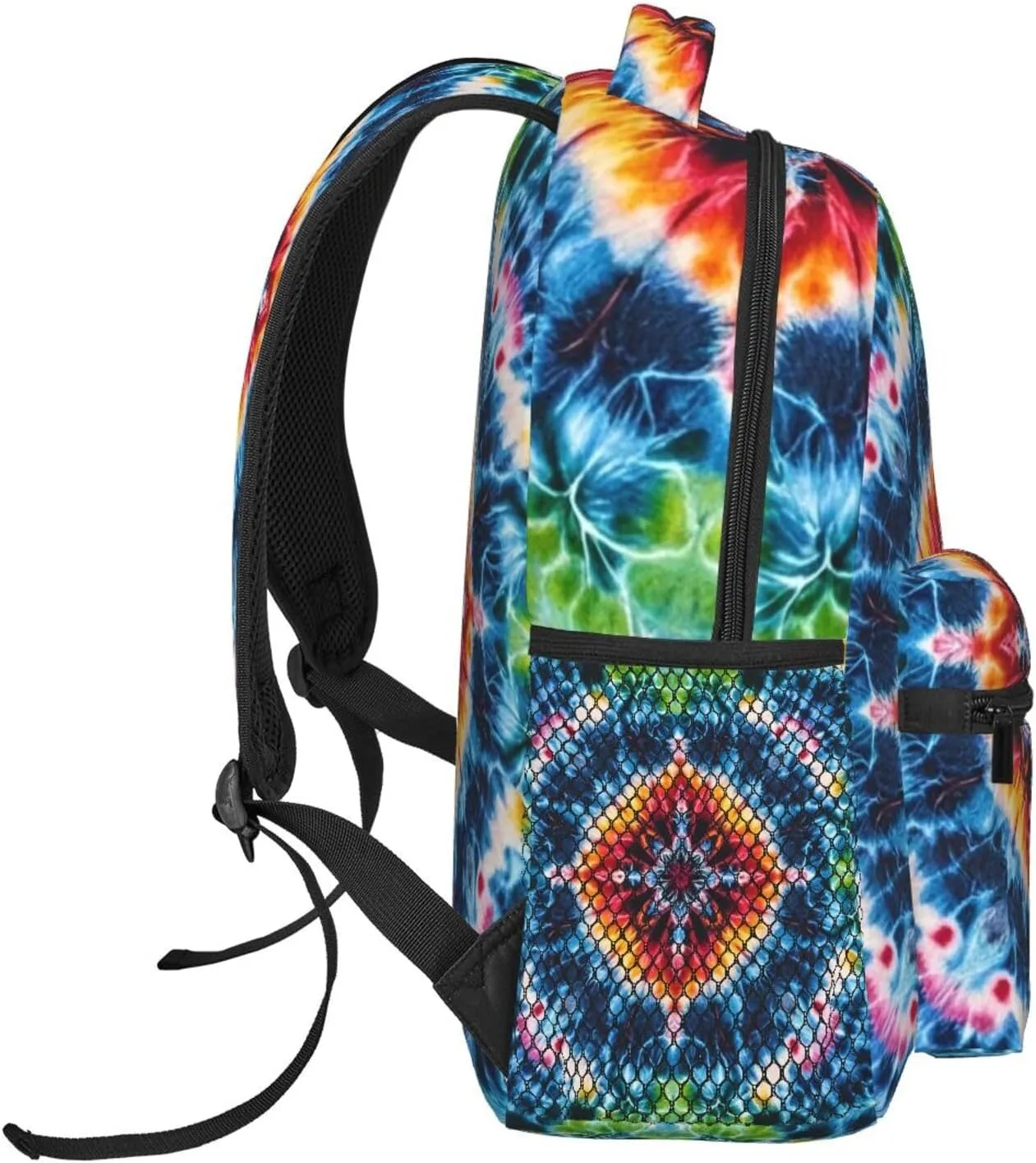 Lightweight Rucksacks for Climbing Outdoors Walking Cycling - Large Capacity Anti-Theft Multipurpose Carry On Bag, Tie Dye Art Camping Outdoor Backpack