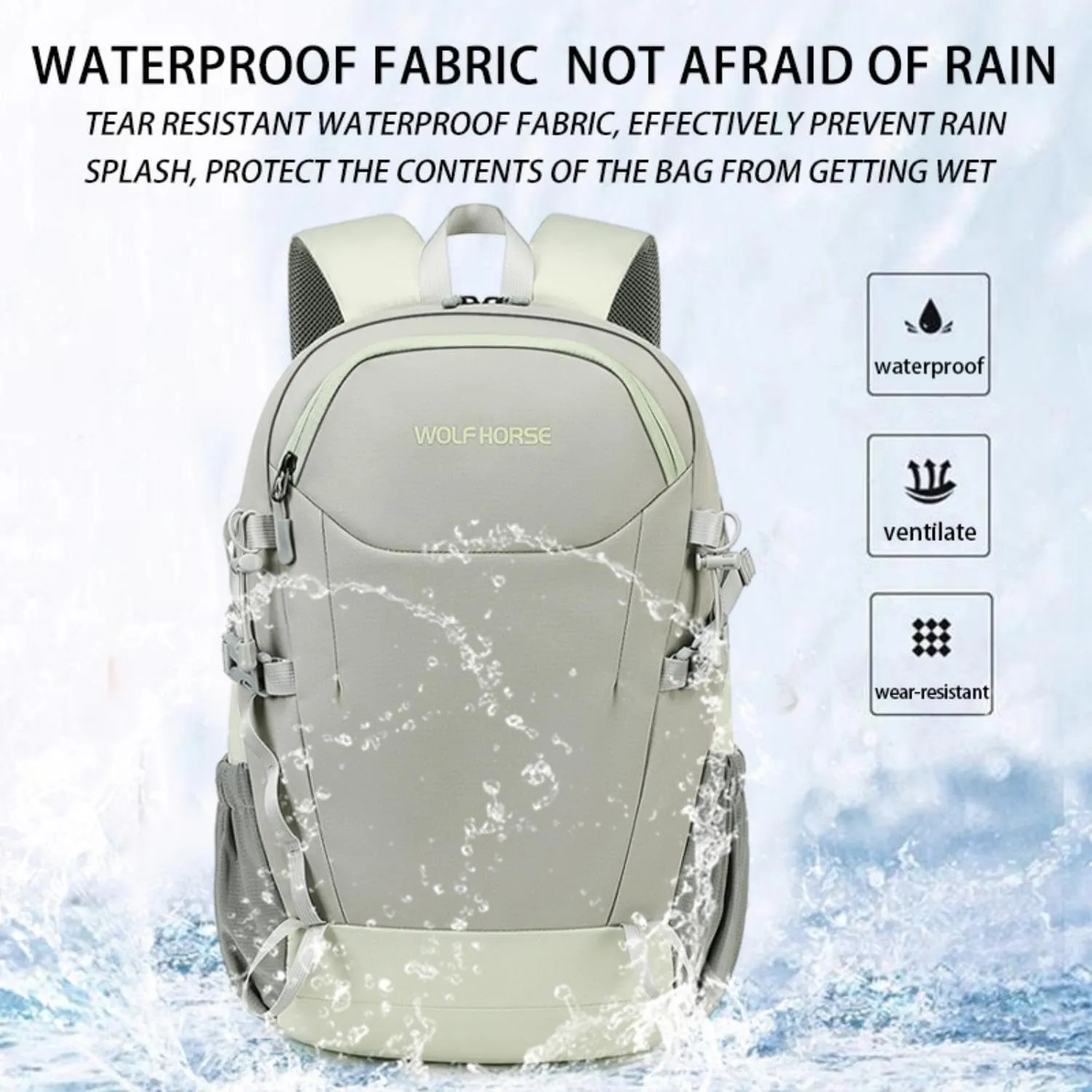 Lightweight Travel Backpack, Black And Gray, 23.5L Capacity (Light green-Gray),For Men And Women