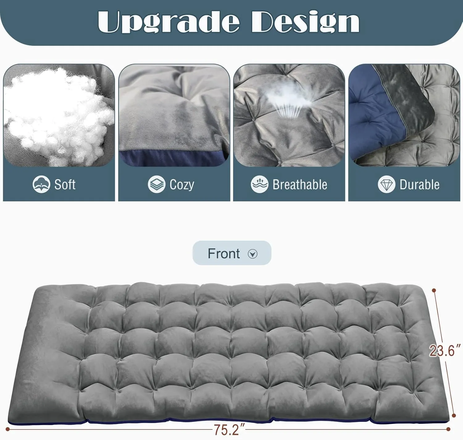 LILYPELLE Lounge Chair with Mattress, Heavy Duty Outside Lounge Chair Outdoor Portable Folding Lounge Chairs Sleeping Cots Bed for Camping, Pool, Beach, Patio