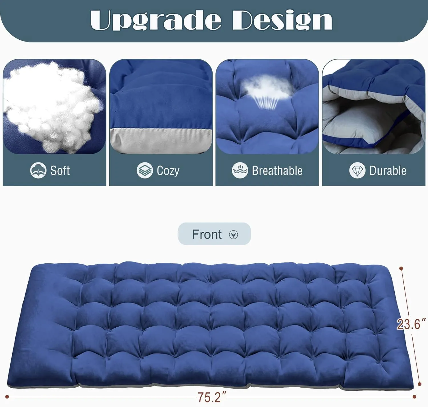 LILYPELLE Lounge Chair with Mattress, Heavy Duty Outside Lounge Chair Outdoor Portable Folding Lounge Chairs Sleeping Cots Bed for Camping, Pool, Beach, Patio