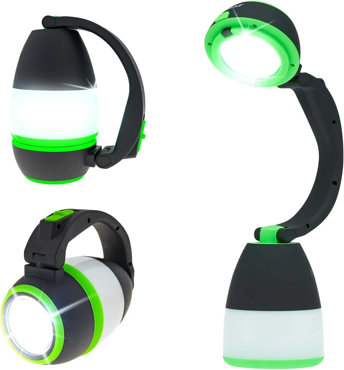 LitezAll Tri-All 3-in-1 Lantern, Flashlight & Desk Lamp, Compact Battery Operated LED Light for Camping, Emergency Use, Power Outages, Travel, or Everyday Desk and Utility Lighting