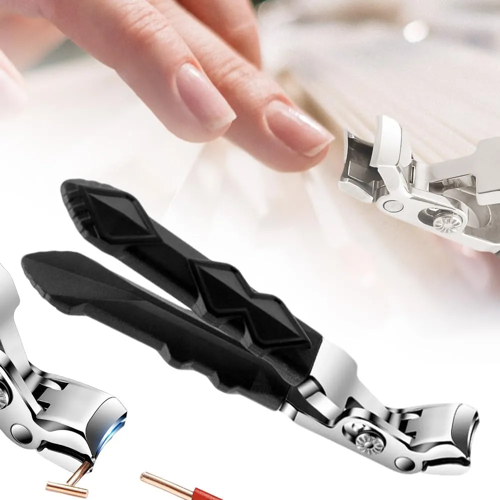 Long Handle Pro Toenail Clippers, 2025 New Nail Clippers for Seniors Nail Clippers for Thick Toenails, Wide Jaw Opening Toe Nail Cutter Curved Toenail Clippers for Senior Men Women (1PC)