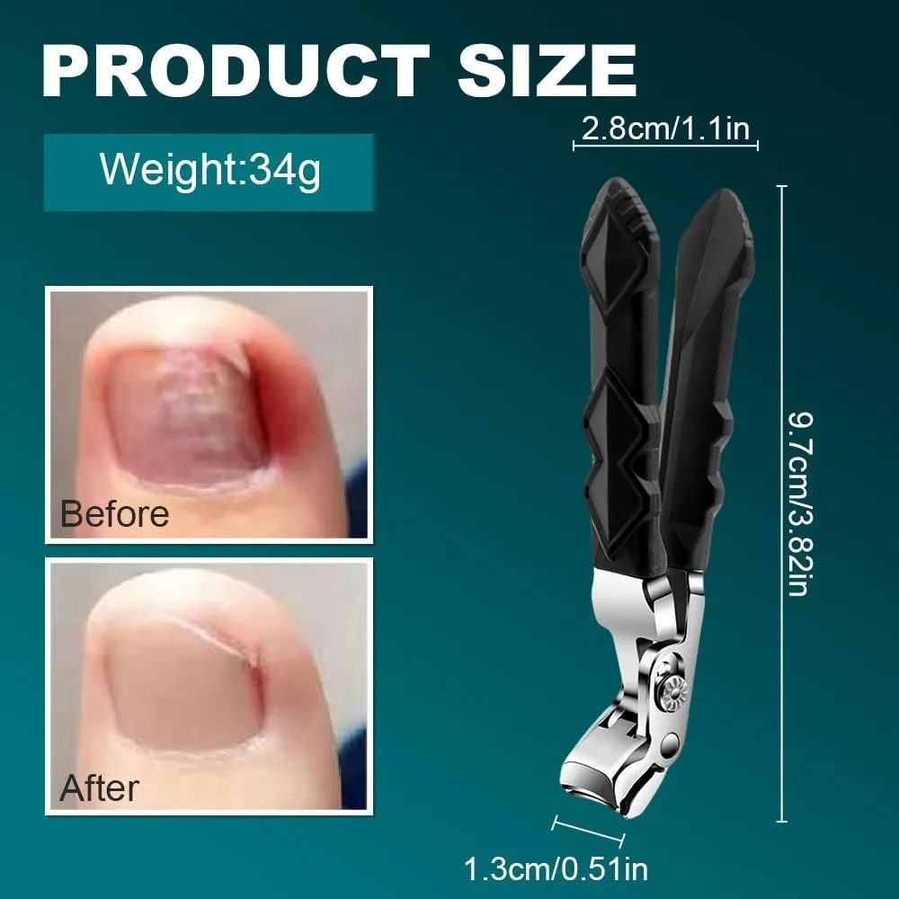 Long Handle Pro Toenail Clippers, 2025 New Nail Clippers for Seniors Nail Clippers for Thick Toenails, Wide Jaw Opening Toe Nail Cutter Curved Toenail Clippers for Senior Men Women (1PC)