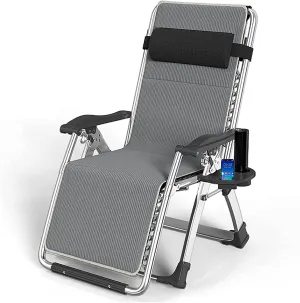 Lounge Chair, Chair Folding Recliner Chair Camping Household Adult Portable Beach Lazy Chair for Garden and Outdoor Camping,A