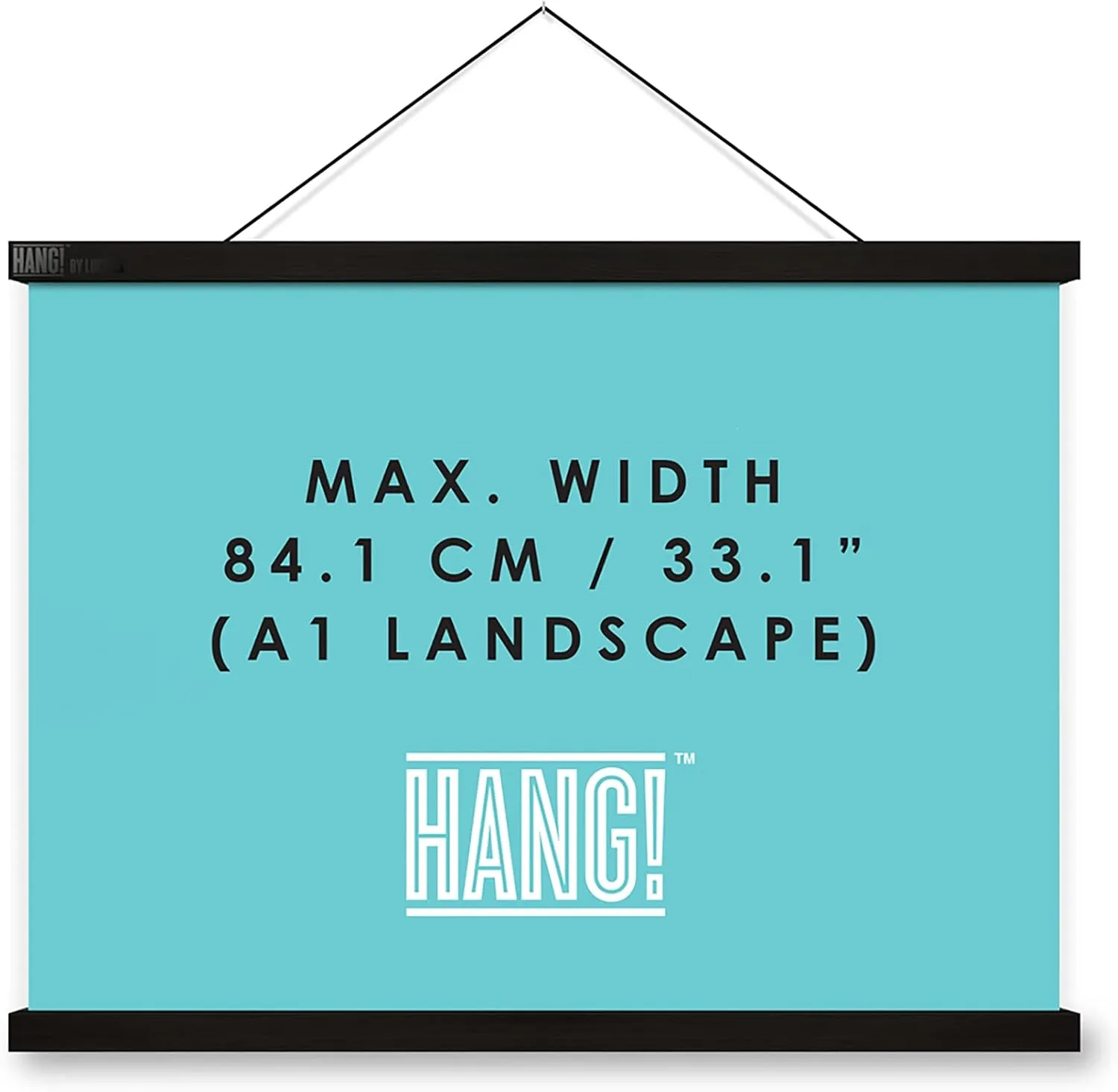 Luckies - Magnetic Poster Hanger | A1 Frame Hanger For Posters & Prints | World Map A1 Poster Frame | Display A Scratch Map or Wall Art | Wooden For Maps Of The World