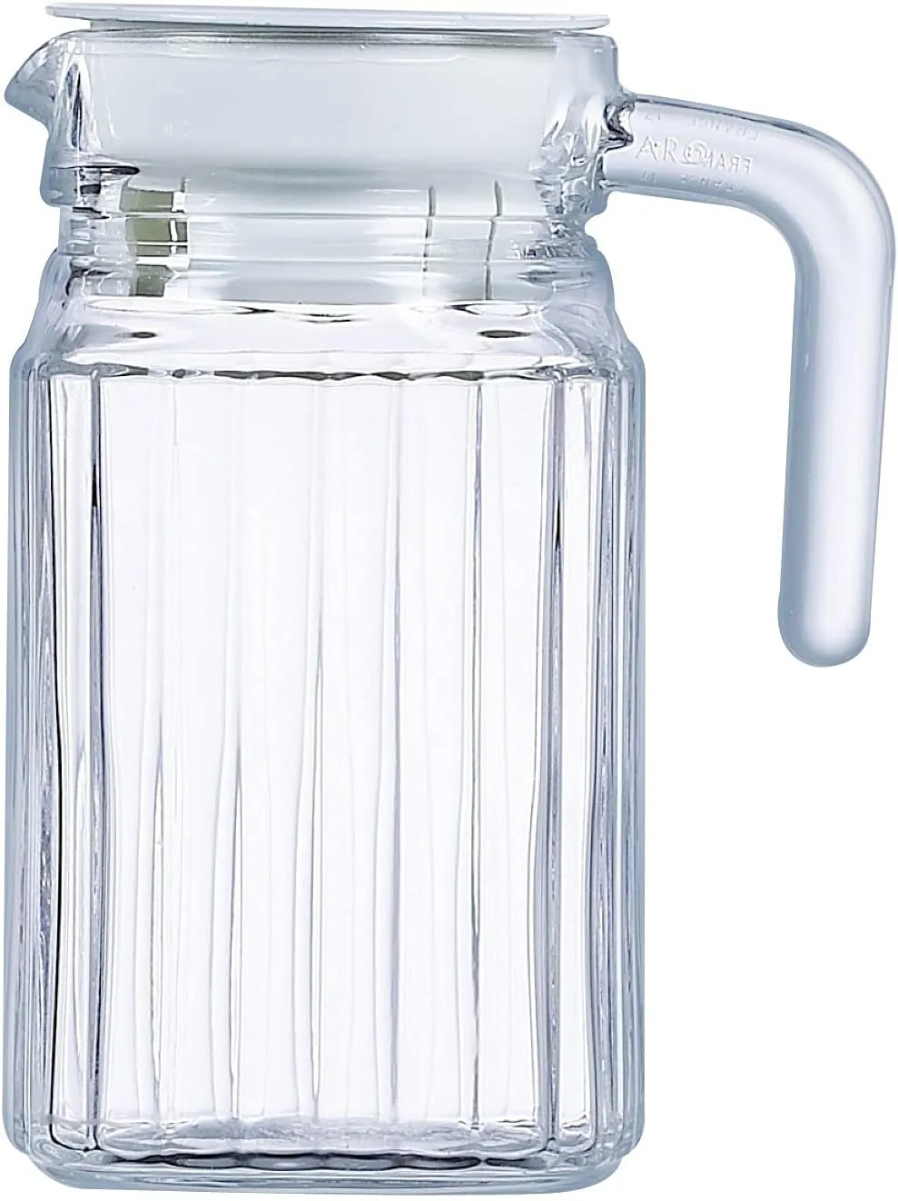 Luminarc Quadro 16.75-Ounce Jug/Pitcher with White Lid