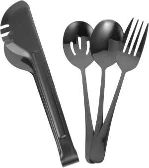 Luxshiny Ergonomic Stainless Steel Fork Spoon Set 4-piece Tableware Kit for Home Restaurant Camping