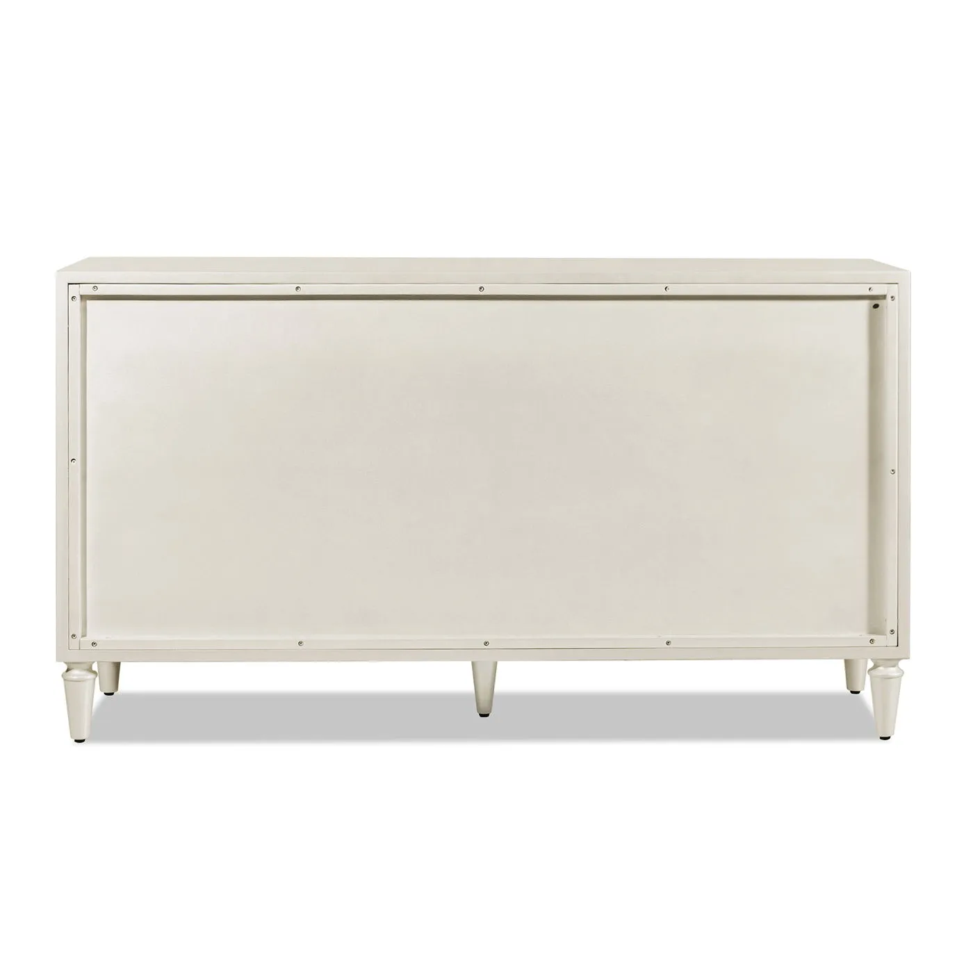 Mahal - Hand Painted Mandala Lacquered Sideboard - Ivory Off-White