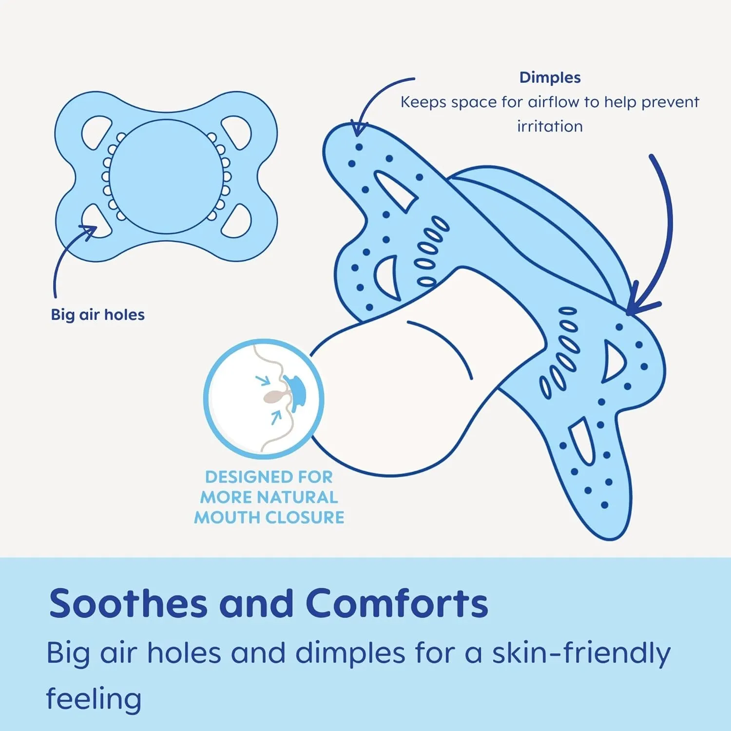 MAM Original Matte Baby Pacifiers, Binky for Girls 0-6 Months, BPA-Free Silicone Nipple, Easy to Clean, Best for Newborn Babies, Developed with Medical Experts, 6 Count Binkies