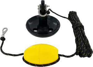 Marine Mushroom Anchor Kit 12 lb Black PE Coated Kayak Anchor Accessories with 50 ft Rope for Fishing Kayaks, Canoe, Jet Ski, SUP Paddle Board and Small Boats