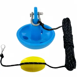 Marine Mushroom Anchor Kit 20 lb Blue PE Coated Kayak Anchor Accessories with 50 ft Rope for Fishing Kayaks, Canoe, Jet Ski, SUP Paddle Board and Small Boats