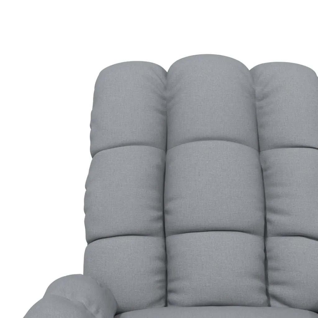 Massage Chair Light Gray Fabric