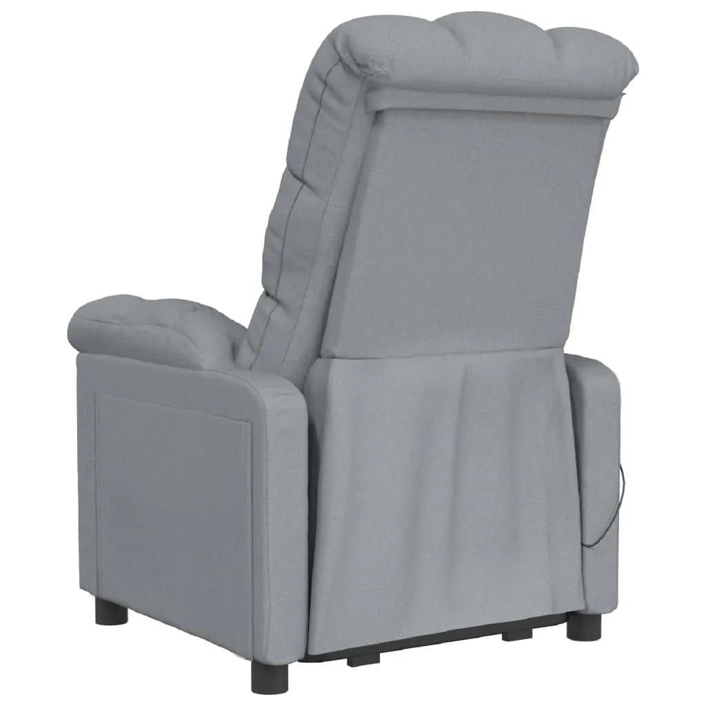 Massage Chair Light Gray Fabric