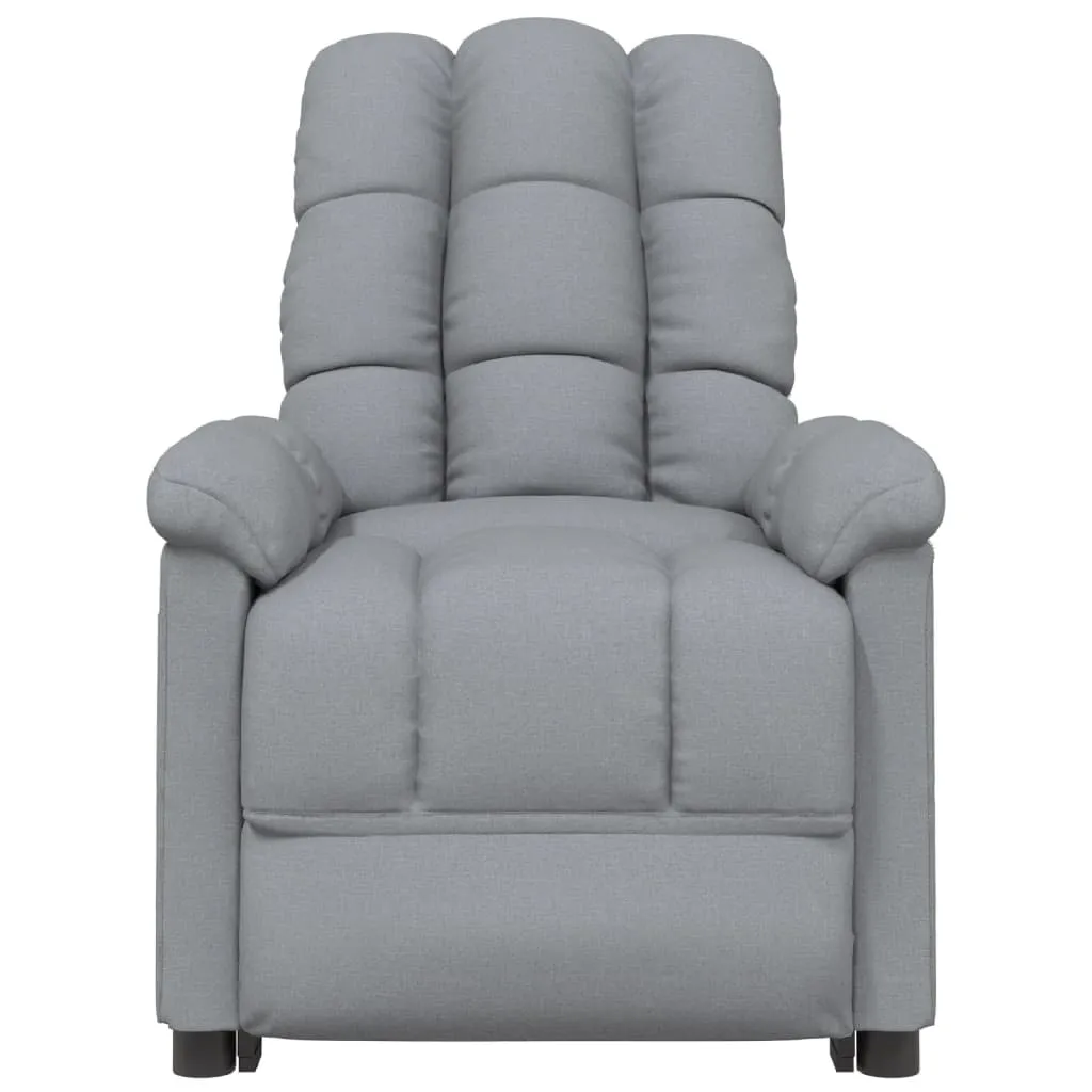 Massage Chair Light Gray Fabric