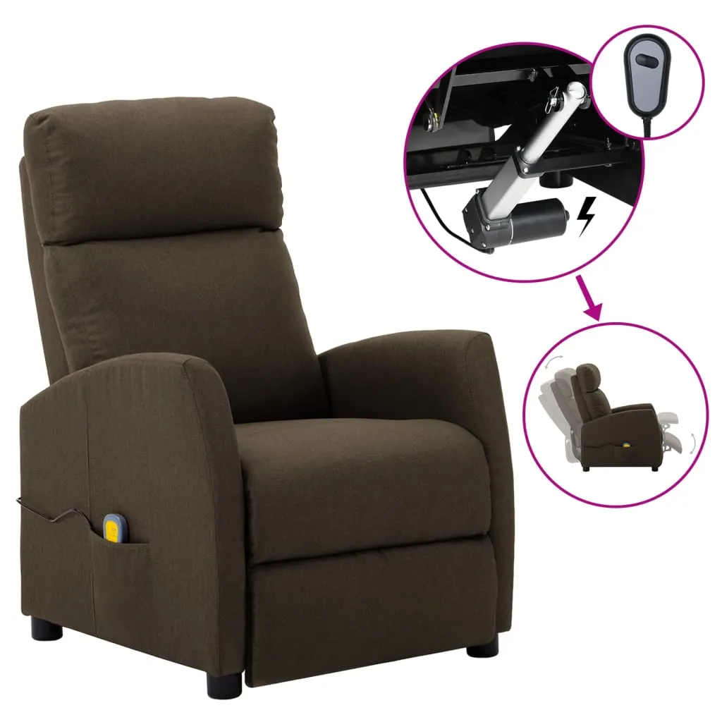 Massage Recliner Chair Electric Push Cozy Armchair for Elderly Fabric