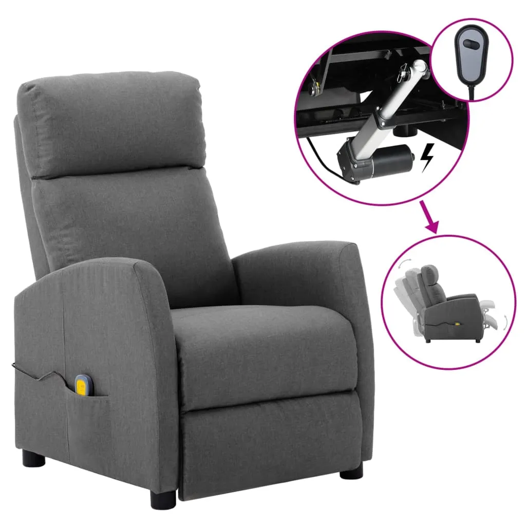 Massage Recliner Chair Electric Push Cozy Armchair for Elderly Fabric
