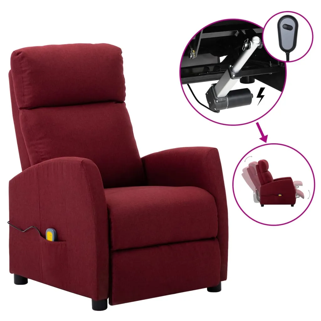 Massage Recliner Chair Electric Push Cozy Armchair for Elderly Fabric