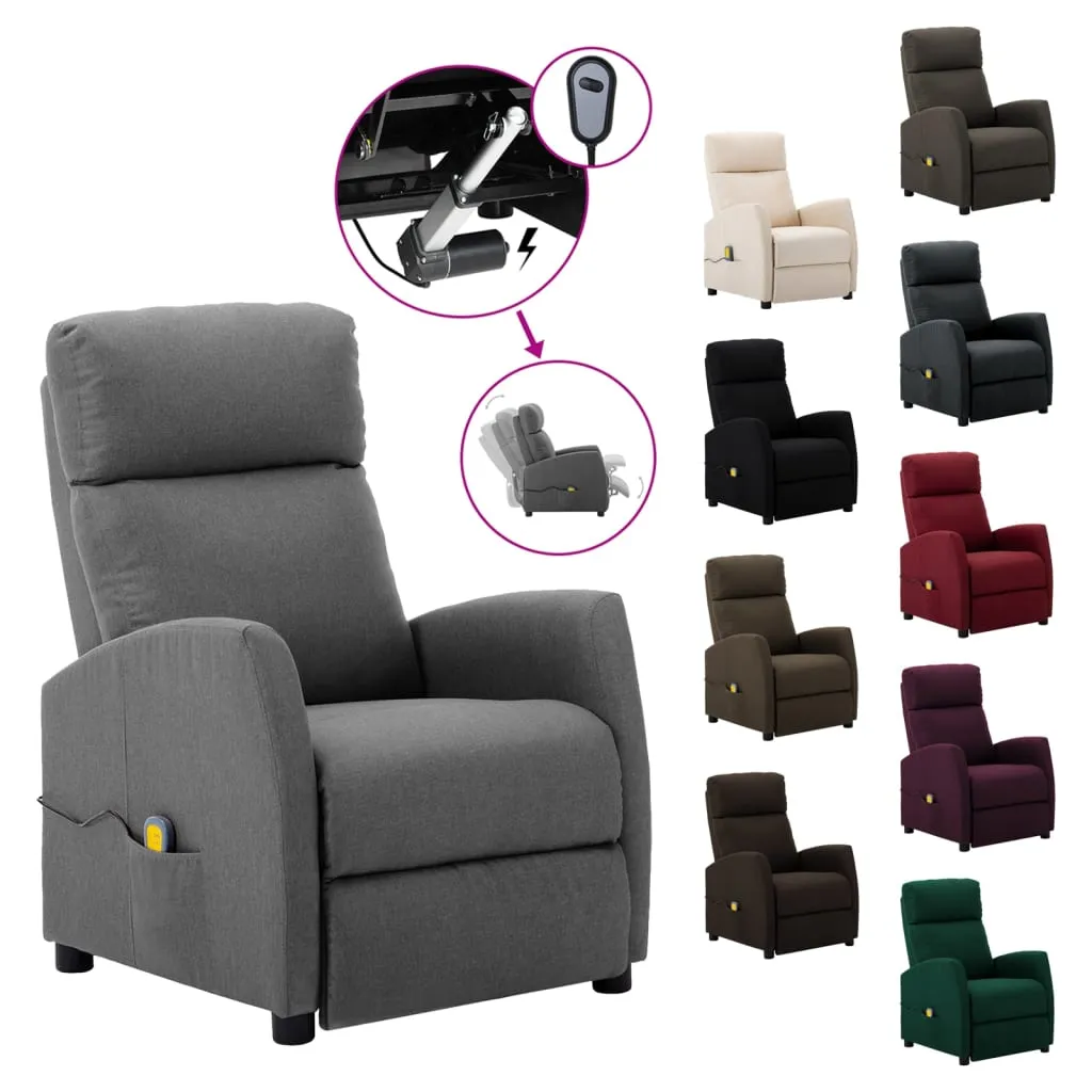 Massage Recliner Chair Electric Push Cozy Armchair for Elderly Fabric