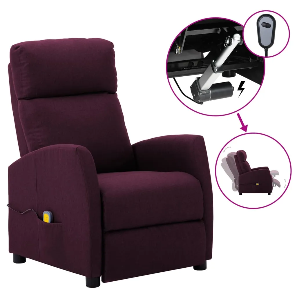 Massage Recliner Chair Electric Push Cozy Armchair for Elderly Fabric