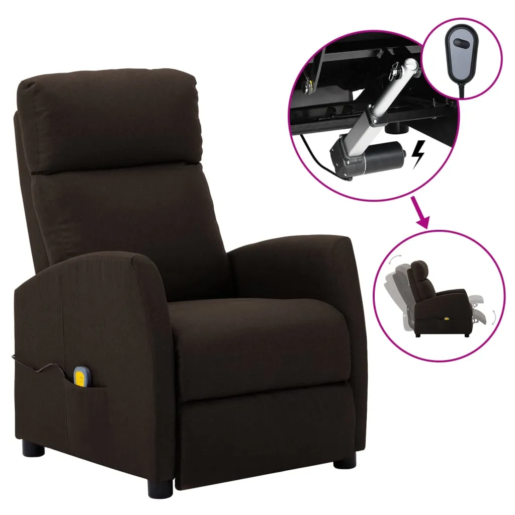 Massage Recliner Chair Electric Push Cozy Armchair for Elderly Fabric