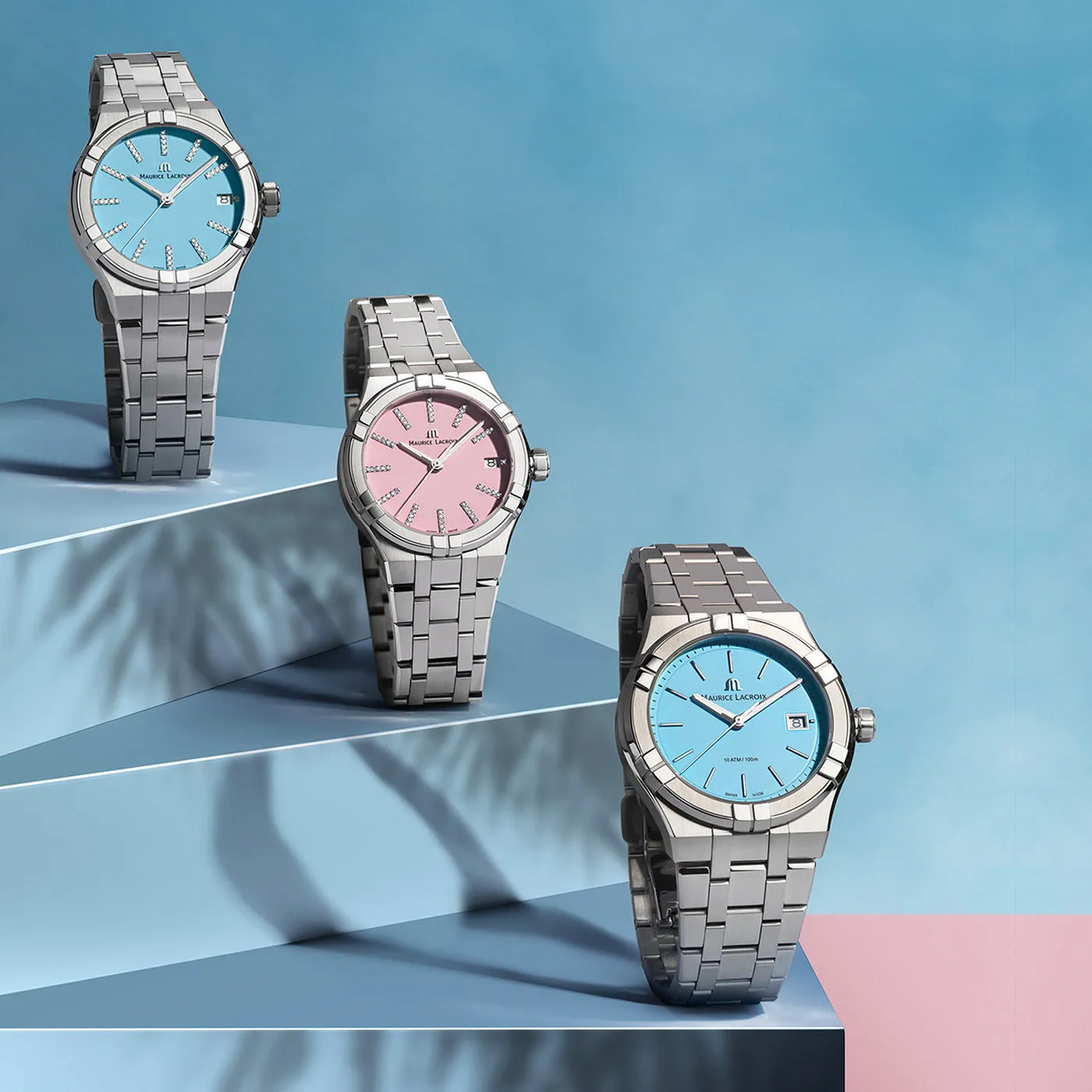 Maurice Lacroix Aikon Quartz Colours Edition Ladies Pink Dial Watch